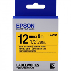 Картридж Epson LK-4YBP Pastel Black/Yellow 12mm x 9m (C53S654008)
