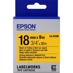 Картридж Epson LK-5YBW Strng adh Black/Yellow 18mm x 9m (C53S655010)