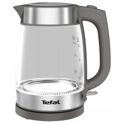 Електрочайник Tefal Glass Kettle, 1,7л, скло, сірий (KI740B30)