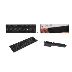 Клавиатура 2E Slim, беспроводная, USB, Black (2E-KS101WB) Multimedia, Rus., Eng.