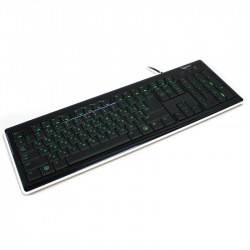 Клавіатура Gembird KB-6050LU-W-RUA, кольорова підсвітка клавіш, USB, Black ( KB-6050LU-W-RUA) Rus.Ukr