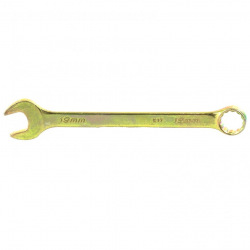 Ключ комбінований 19 мм, жовтий цинк,  СИБРТЕХ (MIRI14983)
