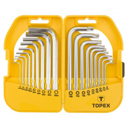Ключи Topex шестигранные HEX i Torx, набор 18 шт.*1 уп. (35D952)