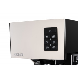 Кофеварка Ardesto - 1450Вт/рожковая/ механика+электроника/ резервуар 1,4л/черный+крем (ECM-EM14S)
