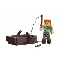 Колекційна фігурка Minecraft Alex with Boat серія 3 (16491M)