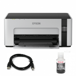Комплект Принтер Epson M1120 (без чернил) + USB кабель + Чернила WWM по 140г