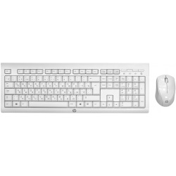 Комплект клавиатура и мышка HP C2710 White WL Ru (M7P30AA)