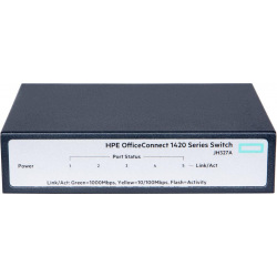 Комутатор HPE 1420 5G Switch, Unmanaged, 5xGE ports, L2, LT Warranty (JH327A)
