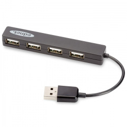 Концентратор EDNET USB 2.0, 4 раз"єми, чорний (85040)