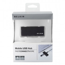 USB-Концентратор Belkin Mobile Hub USB 2.0 7 портов, активный с БП, black (F5U701cwBLK)