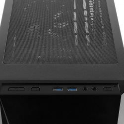 Корпус Antec DP301M, Gaming, MicroATX, 2*USB3.0, 1*120мм, ARGB стрічка, стекло (бок. панель), без БП, черный (0-761345-80020-4)