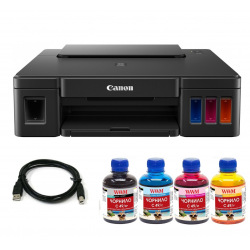 Комплект Принтер Canon Pixma G1411 (без чорнил) + USB кабель + Чорнила WWM по 200г (KP.CG1411C49)
