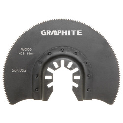 Круг Neo GRAPHITE до багатофункціонального інструменту, напівкруглий HCS по дереву, діаметр 85 мм (56H002)