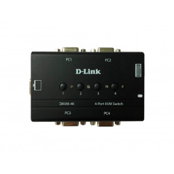 KVM-перемикач D-Link DKVM-4K 4port w/2 Cables (DKVM-4K)