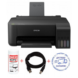 Принтер A4 Epson L1110 (L1110-Promo) Фабрика печати + кабель USB + салфетки