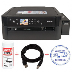 Принтер А4 Epson L810 (L810-Promo) Фабрика печати + кабель USB + салфетки для Epson L810