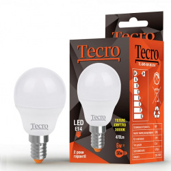 Лампа світлодіодна Tecro E14, 6Вт, 3000K, аналог лампи розжарювання 50Вт (TL-G45-6W-3K-E14)