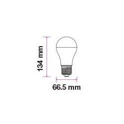 Лампа светодиодная V-TAC, 15W-100W, SKU-160, SAMSUNG CHIP E27 A65 Plastic, 4000K (3800157627733)