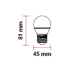Лампа светодиодная V-TAC, 7W-60W, SKU-866, SAMSUNG CHIP E27 G45 Plastic, 3000K (3800157640114)