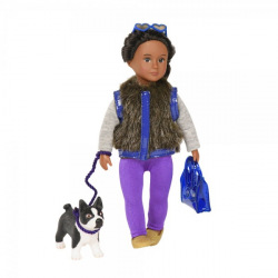 Кукла LORI 15 см Илисса и собака теръер Индиана  (LO31016Z)