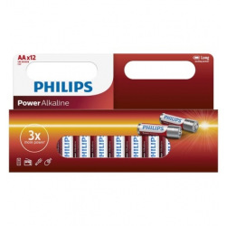 Батарейка Philips Power Alkaline AA лужна блістер, 12 шт (LR6P12W/10)