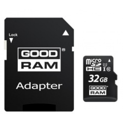 Карта памяти  MicroSDHC  32GB UHS-I Class 10 Goodram + SD-adapter (M1AA-0320R12) (M1AA-0320R12)