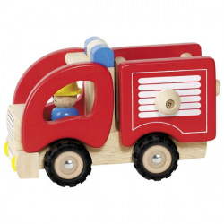 Машинка деревянная goki Пожарная (красный)  (55927G)