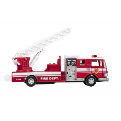 Машинка металлическая goki Пожарная машина с лесницей красная  (12115G-2)