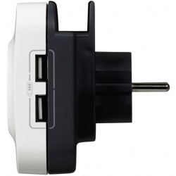 Мережевий фільтр Legrand 1хSchuko та 2хUSB з пристроем захисту від імпульсних перенапруг та підставкою для телефона, білий (6946