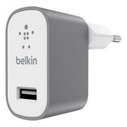 Мережевий ЗП Belkin USB Mixit Premium (USB 2.4Amp), Gray (F8M731vfGRY)