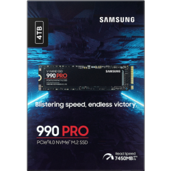 Накопичувач Samsung SSD 990 PRO 4TB PCIe 4.0 M.2 990 PRO 4TB PCIe 4.0, MZ-V9P4T (MZ-V9P4T0BW)