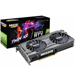 Відеокарта NVIDIA RTX 3060 LHR  GPU: 1777MHz MEM: 12G GDDR6 15.0Gbps 3DP+HDMI Inno3D RTX 3060 Twin X2 (N30602-12D6-119032AH)