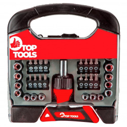 Набор насадок с держателем Top Tools, тип отверточних, 44 од. (39D200)