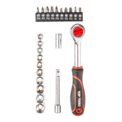 Набор торцевых гаечных ключей Top Tools 1/4 ", 23 ед. (38D505)