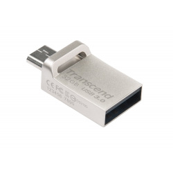 Флешка USB Transcend 32GB USB 3.1 JetFlash 880 OTG Metal Silver (TS32GJF880S)