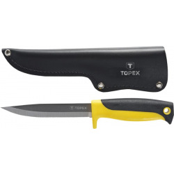 Нож Topex универсальный, с кожаным чехлом (98Z103)