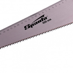 Ножівка по дереву 400 мм, 5-6 ТРI, лінійка, гартований зуб, пластикова рукоятка, SPARTA (MIRI232305)
