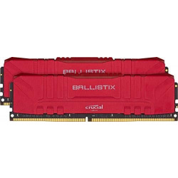 Пам’ять до ПК Micron Crucial DDR4 2666 16GB KIT (8GBx2) Ballistix Red (BL2K8G26C16U4R)