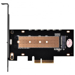 Плата-адаптер PCIe x4 для SSD m.2 SATA + NVMe Heatsink (SST-ECM24)
