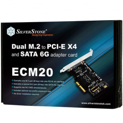 Плата-адаптер PCIe x4 для SSD m.2 SATA та NVMe (SST-ECM20)