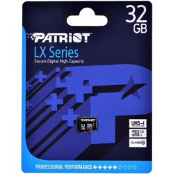 Карта пам’яті Patriot LX Series 32GB Micro SDHC Cl ass 10 Memory Card UHS-I U1 PSF32GMDC10 (PSF32GMDC10)