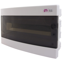 Щит пластиковый ETI ECM 18PT (внутренний, 1х18мод, дверь прозр, IP40) (1101018)
