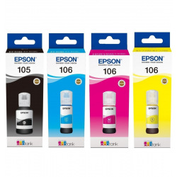 Набор чернил Epson 105 Black, 106 Cyan, Magenta, Yellow (SET105B/C/M/Y) для Epson 105 / 106 INK SET
