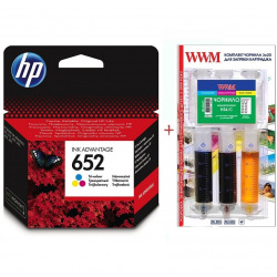 Картридж для HP DeskJet Ink Advantage 3635 HP 652C+WWM  Set652C-inkHP