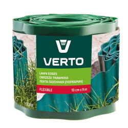 Стрічка Verto газонна 10 cm x 9 m, зелена (15G510)