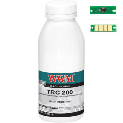 Тонер і Чіп WWM 90г Black (TC-Ricoh-SP200-90-WWM)