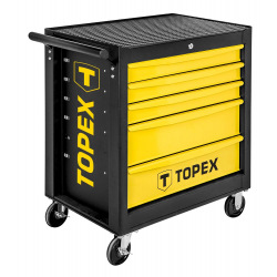 Візок для инструментів Topex, 5 висувних шухляд, сталь, 680x460x825 мм (79R501)