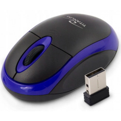 Мышка  беспроводная Titanum Mouse TM116B Black-blu (TM116B)