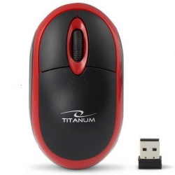 Мышка  беспроводная Titanum Mouse TM116R Black-Red (TM116R)