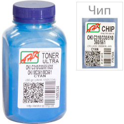 Тонер + Чип АНК 80Г Cyan (Синий) 1505338